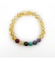 Amber teething bracelet - Gemstone- Amber with Gemstones 